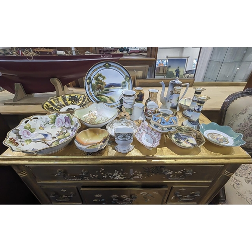 716 - Quantity of Noritake Porcelain, including large decorated bowls, jugs, dishes, candle holders, coffe... 