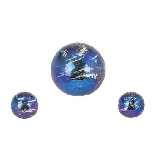 755 - John Ditchfield Glasform Studio Glass Paperweight, with tiny light effect sparkles inside.  Irridesc... 