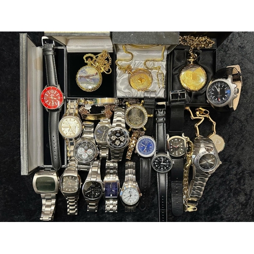 406 - Collection of Gentlemen's Wristwatches comprising Slazenger, Avi-8, Pulsar, Amadeus, Gianni Sabatini... 