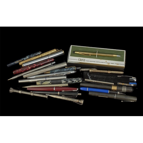 395 - Collection of Fountain Pens and Pencils. Large Collection of Fountain Pens, Lots of Different Makes,... 