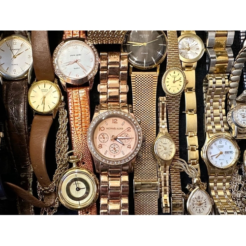 360 - Collection of Gents & Ladies Wristwatches, bracelet and leather straps, makes include boxed Rotary, ... 