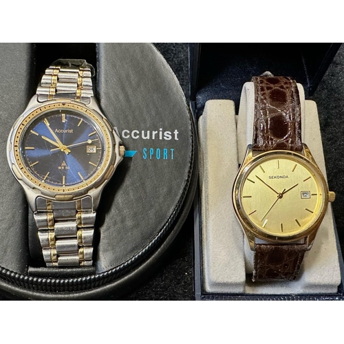 363 - Collection of Gents & Ladies Wristwatches, bracelet and leather straps, makes include boxed Rotary, ... 