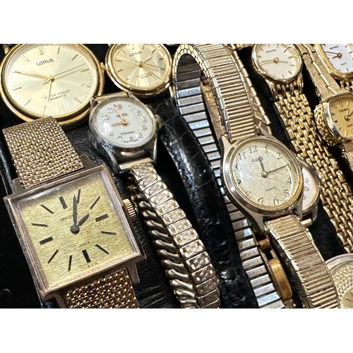 363 - Collection of Gents & Ladies Wristwatches, bracelet and leather straps, makes include boxed Rotary, ... 