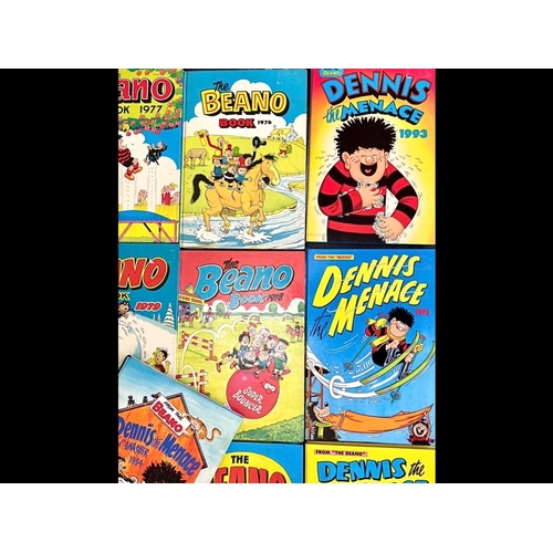 1403 - Two Boxes of Dandy & Beano Annuals & Comics, 141 in total, comprising Beano -70 comics (1979-1988), ... 