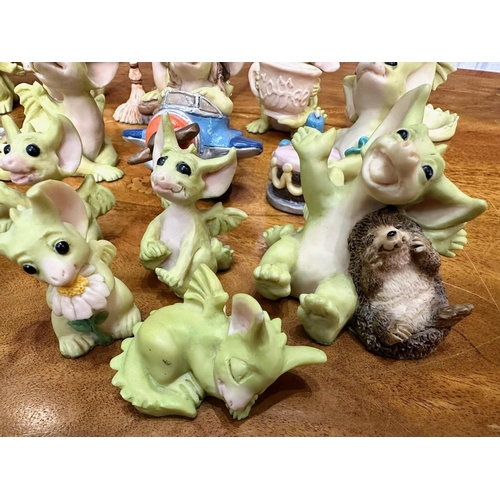 1423 - Box of 18 'Whimsical World of Pocket Dragons', assorted dragon figures.