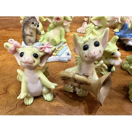 1423 - Box of 18 'Whimsical World of Pocket Dragons', assorted dragon figures.