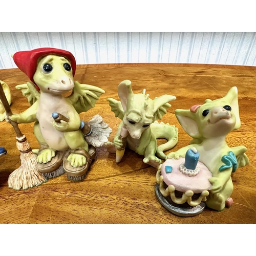 1423 - Box of 18 'Whimsical World of Pocket Dragons', assorted dragon figures.