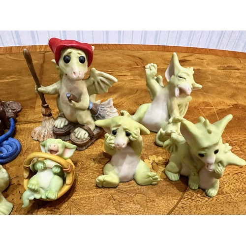 1424 - Box of 18 'Whimsical World of Pocket Dragons', assorted dragon figures.