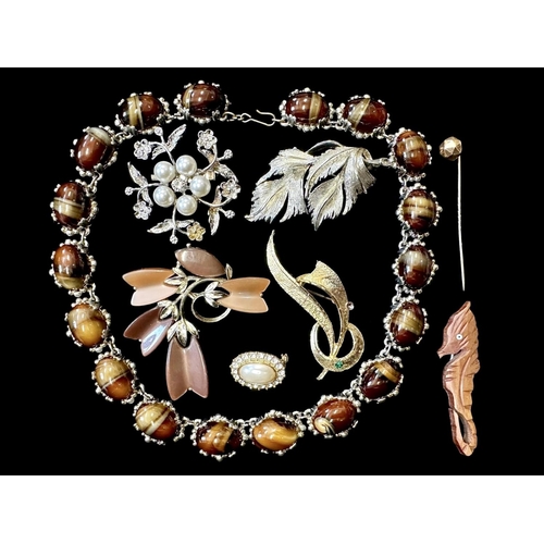 377 - Collection of Quality Costume Jewellery, including three pairs of Lisner clip on earrings, a pair of... 