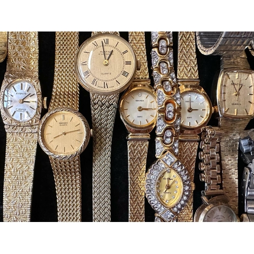 421 - A Collection of Ladies Wristwatches,  to include Rotary, Seiko, Accurist, Seksy, Ingersoll, Pulsar, ... 