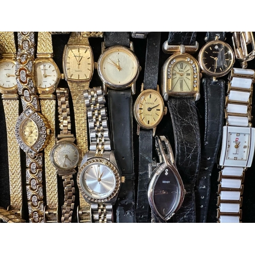 421 - A Collection of Ladies Wristwatches,  to include Rotary, Seiko, Accurist, Seksy, Ingersoll, Pulsar, ... 