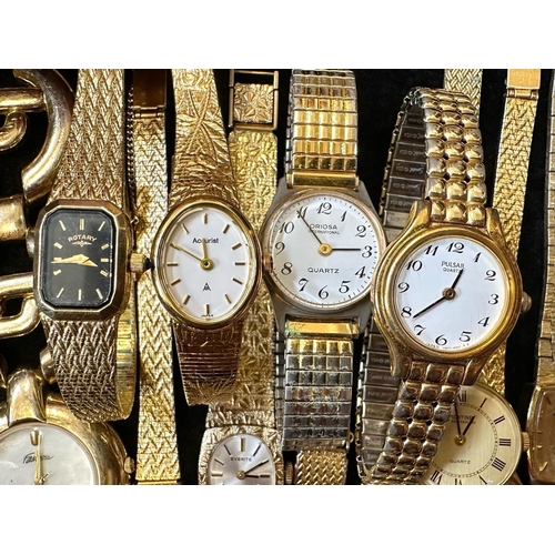 421 - A Collection of Ladies Wristwatches,  to include Rotary, Seiko, Accurist, Seksy, Ingersoll, Pulsar, ... 