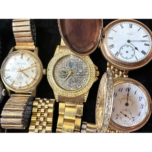 431 - Collection of Assorted Ladies & Gentleman's Wristwatches, bracelet and leather straps, including Sek... 