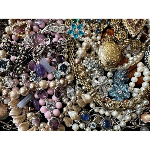 451 - Box of Quality Costume Jewellery, comprising mainly chains, beads and bangles includes some Baltic a... 