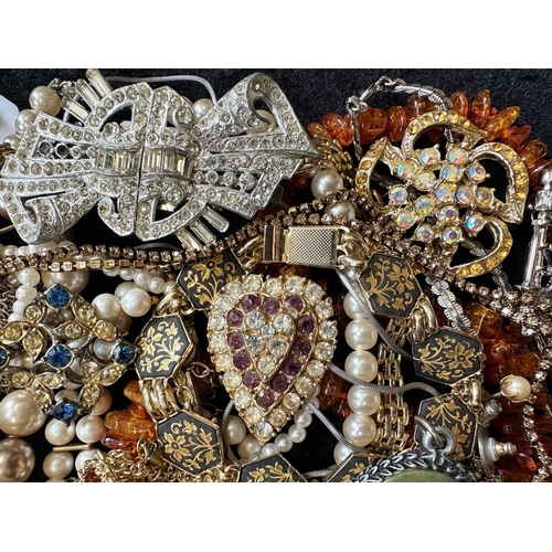 451 - Box of Quality Costume Jewellery, comprising mainly chains, beads and bangles includes some Baltic a... 