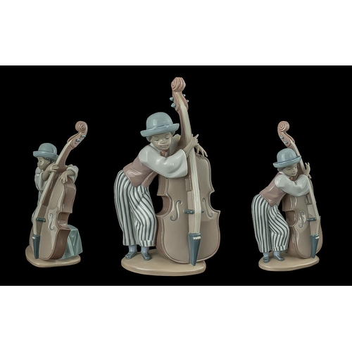 554 - Lladro Hand Painted Porcelain Figure ' Jazz Base ' Model No 5834. Designer Rafael Lozano. Issued 199... 