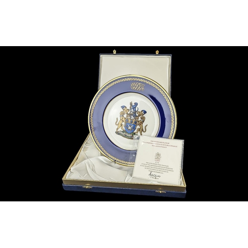 586 - Centenary Plate of The Chartered Institute of Public Finance & Accountancy, limited edition No. 259/... 