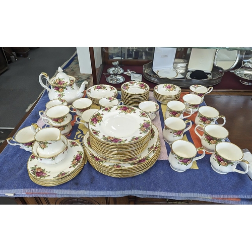 658 - Royal Albert 'Old Country Roses' Tea/Dinner Service, comprising tea pot, milk jug, sugar bowl, ten c... 