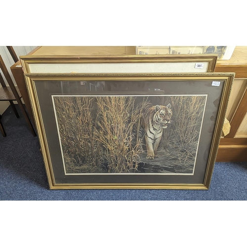 981 - Three Wildlife Signed Limited Edition Prints, pencil signed Robert Bateman 'Tiger at Dawn', Simon Co... 