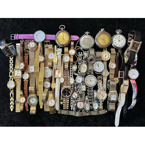 376 - Collection of Ladies & Gent's Wristwatches, leather and bracelet straps, comprising Accurist, Royal,... 