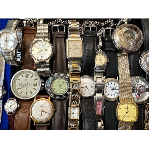 484 - Collection of Ladies & Gentleman's Wristwatches, bracelet and  leather straps, makes include Pulsar,... 