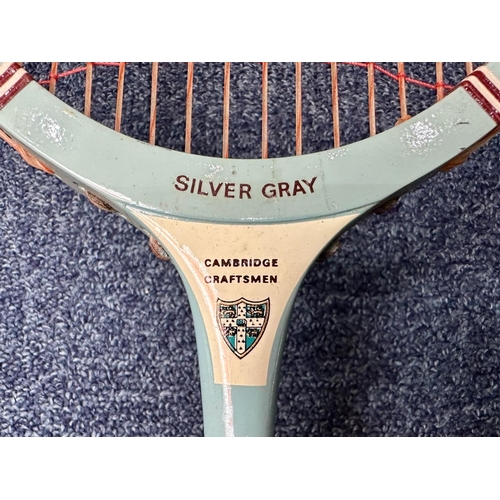 1417 - Dunlop Maxply Fort Tennis Racquet, together with two Silver Grey Squash Racquets.