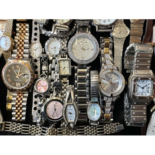 376 - Collection of Ladies & Gent's Wristwatches, leather and bracelet straps, comprising Accurist, Royal,... 