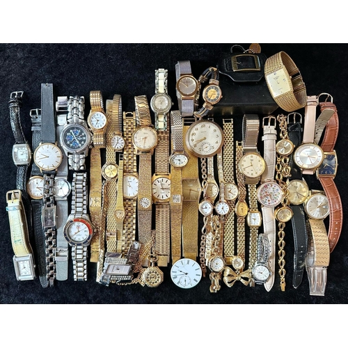 403 - Collection of Ladies & Gent's Wristwatches, leather and bracelet straps, comprising Accurist, Everit... 