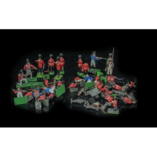 1302 - Military Interest. Good Collection of Led Soldiers, Various Makes, Mainly Blue Box. Please See Photo... 