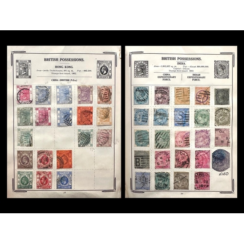 1339 - Stamps World 1854 To 1950 Col'n - Including Much Commonwealth Mint Or Used In 2 Matching Stanley Gib... 