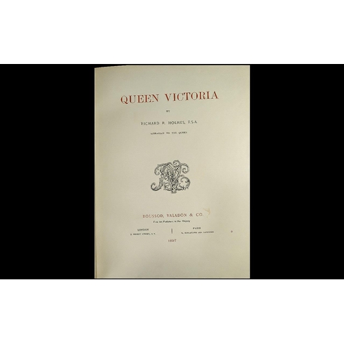 1350 - Fine Exhibition Binding Queen Victoria - Ltd and Numbered Edition by Richard Holmes 1897 Book, Libra... 