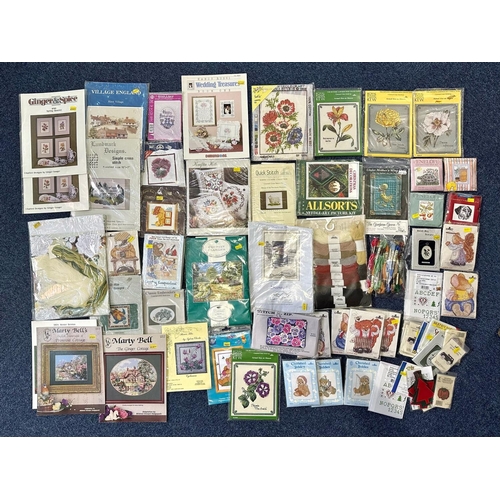 1379 - Haberdashery Interest - A Box of Various Quality Cross-Stitch Packs and patterns.