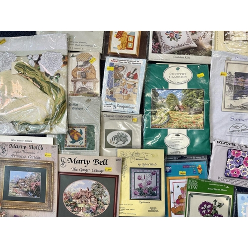 1379 - Haberdashery Interest - A Box of Various Quality Cross-Stitch Packs and patterns.