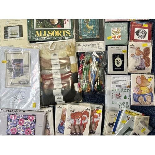 1379 - Haberdashery Interest - A Box of Various Quality Cross-Stitch Packs and patterns.