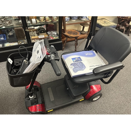 1381 - Electric Travel Scooter, Go-Go Elite Traveller, complete with battery and charger, raincover, basket... 