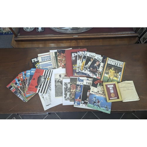 1414 - Collection of Memorabilia, comprising a quantity of football programmes, hard back book Charles Buch... 