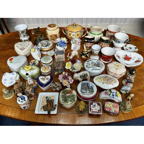 1430 - Box of Miscellaneous Pottery Items, including a quantity of assorted trinket boxes, small ornaments,... 