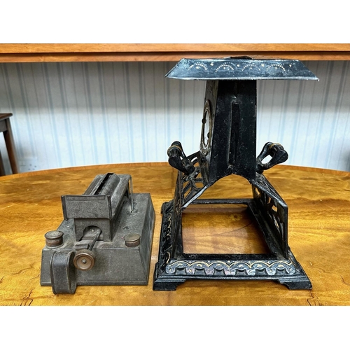 1433 - Small Novelty Cast Iron Stove, made by Wright & Butler, Birmingham. Height 11'', width 9.5''.