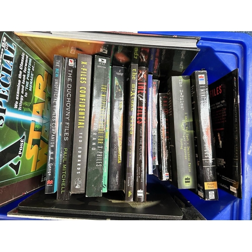 1434 - Four Boxes of X Files Memorabilia, including blister packs, DVDs, magazines, authentic film original... 