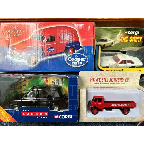 1493 - A Collection of Loose and Boxed Cars to include Corgi The London Scene, Cooper Tires 1947 Ford Sedan... 