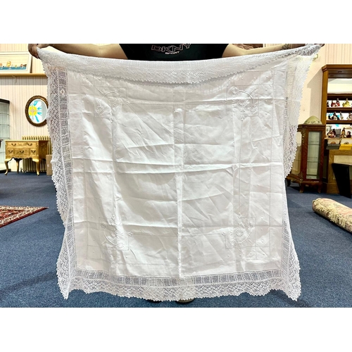 1500 - Two 1940's Crochet Tablecloths in Irish Linen, made by the vendor's Grandmother,  Ada Lumb, from Old... 