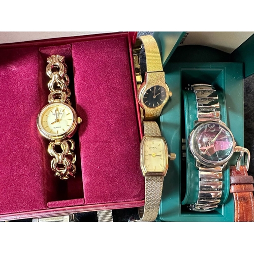 404 - Collection of Ladies & Gentleman's Wristwatches, leather and bracelet straps, makes include Pulsar, ... 