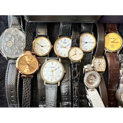 405 - Collection of Ladies & Gentleman's Wristwatches, leather and bracelet straps, makes include Casio,  ... 