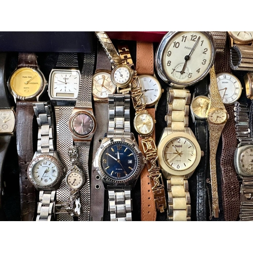 405 - Collection of Ladies & Gentleman's Wristwatches, leather and bracelet straps, makes include Casio,  ... 