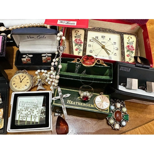 412 - Collection of Costume Jewellery and boxed watches, including Rotary, Sekonda, etc.   Silver hallmark... 