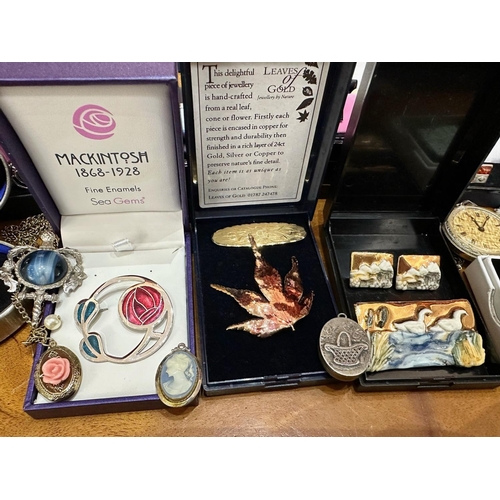 412 - Collection of Costume Jewellery and boxed watches, including Rotary, Sekonda, etc.   Silver hallmark... 