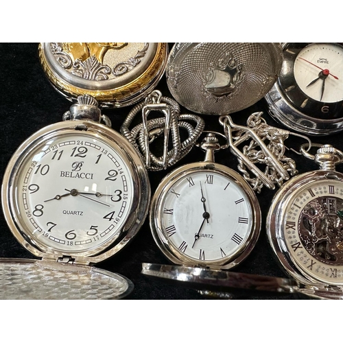 427 - Large Collection of Assorted Pocket Watches, assorted sizes, makes and designs.  Makes include Smith... 