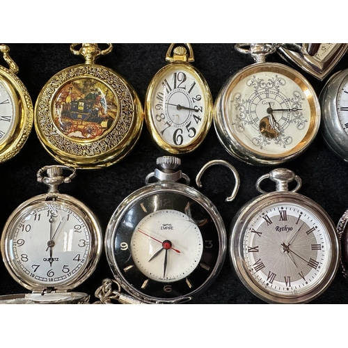 427 - Large Collection of Assorted Pocket Watches, assorted sizes, makes and designs.  Makes include Smith... 