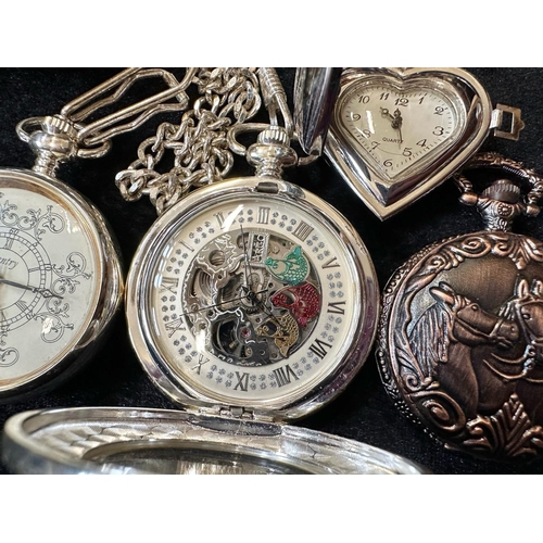 427 - Large Collection of Assorted Pocket Watches, assorted sizes, makes and designs.  Makes include Smith... 