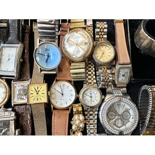 430 - Collection of Ladies & Gentleman's Wristwatches, leather and bracelet straps, various makes and styl... 